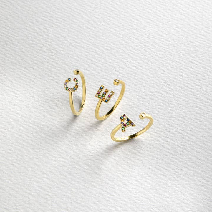 Luxenter - Vendita all'ingrosso Anelli multipietra - Anello Luxenter E Plata de Ley 925 e Circonita Multicolor con finitura in oro giallo 18 carati4