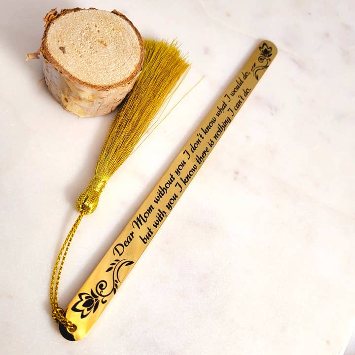 Marcapáginas de regalo para mamá con frases «Querida mamá sin ti» para venta al por mayor de NationInFashion