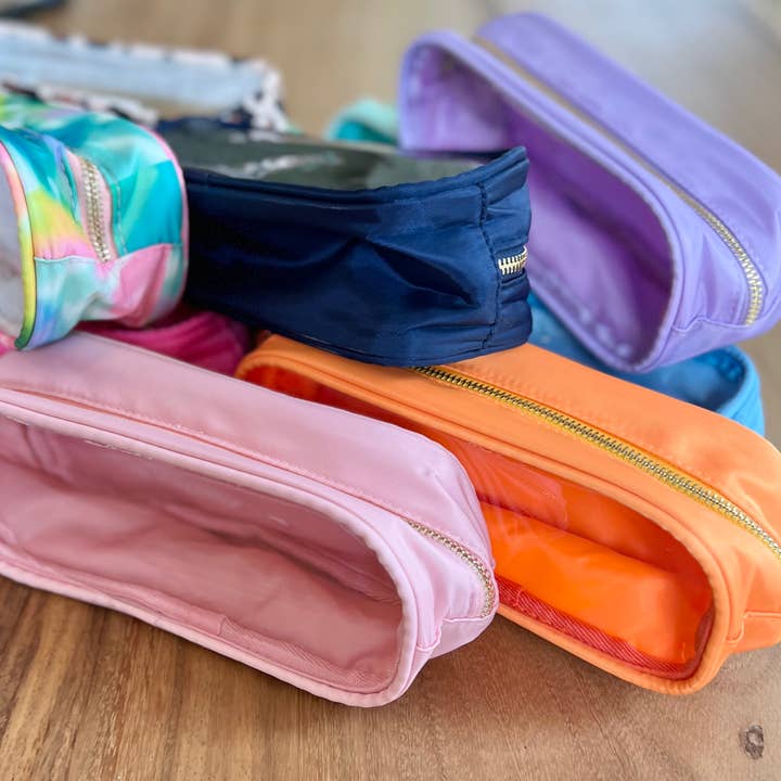 Palmy Pineapple - Wholesale Pencil Case/Pouch - Clear Front Nylon Pencil Case | Makeup Case | Travel Case