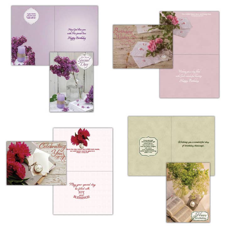 Crown Point Graphics - Wholesale Birthday Card - Floral Moments - Boxed Assortment Birthday Cards