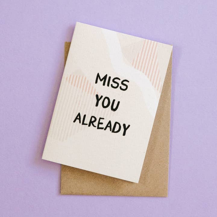 Carte Miss You Already Leaving pour la vente par I am Nat Ltd