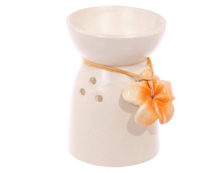 Crystal Magick Wholesale Ltd – wholesale Oil warmer – Cream Flower Oil Burner2