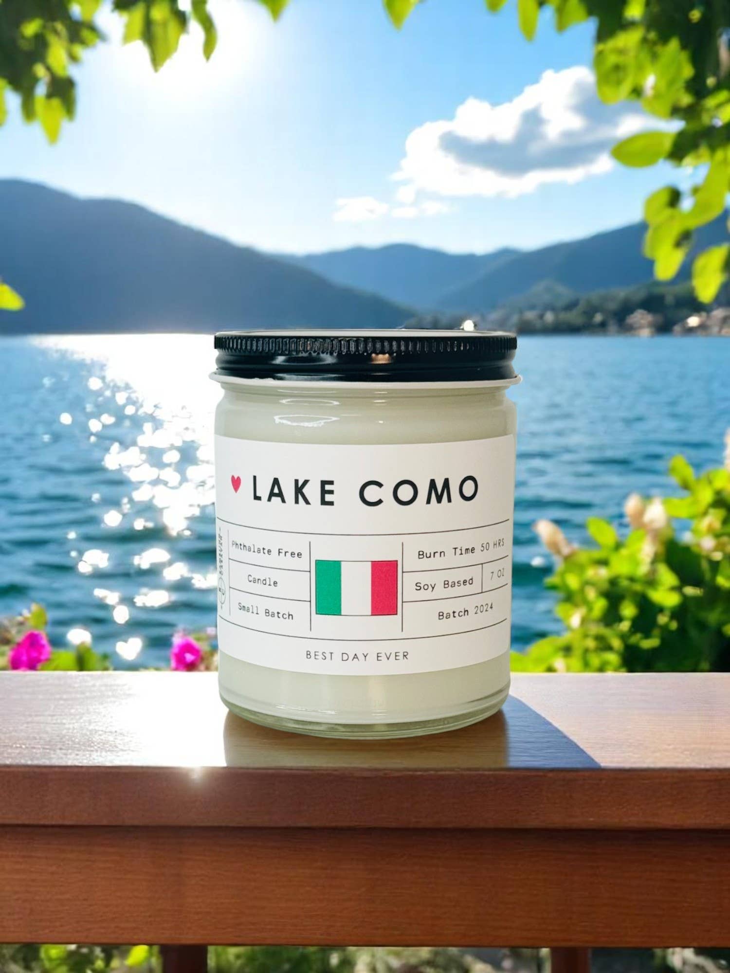 White Lake Como, Italy Candle for wholesale on Faire2