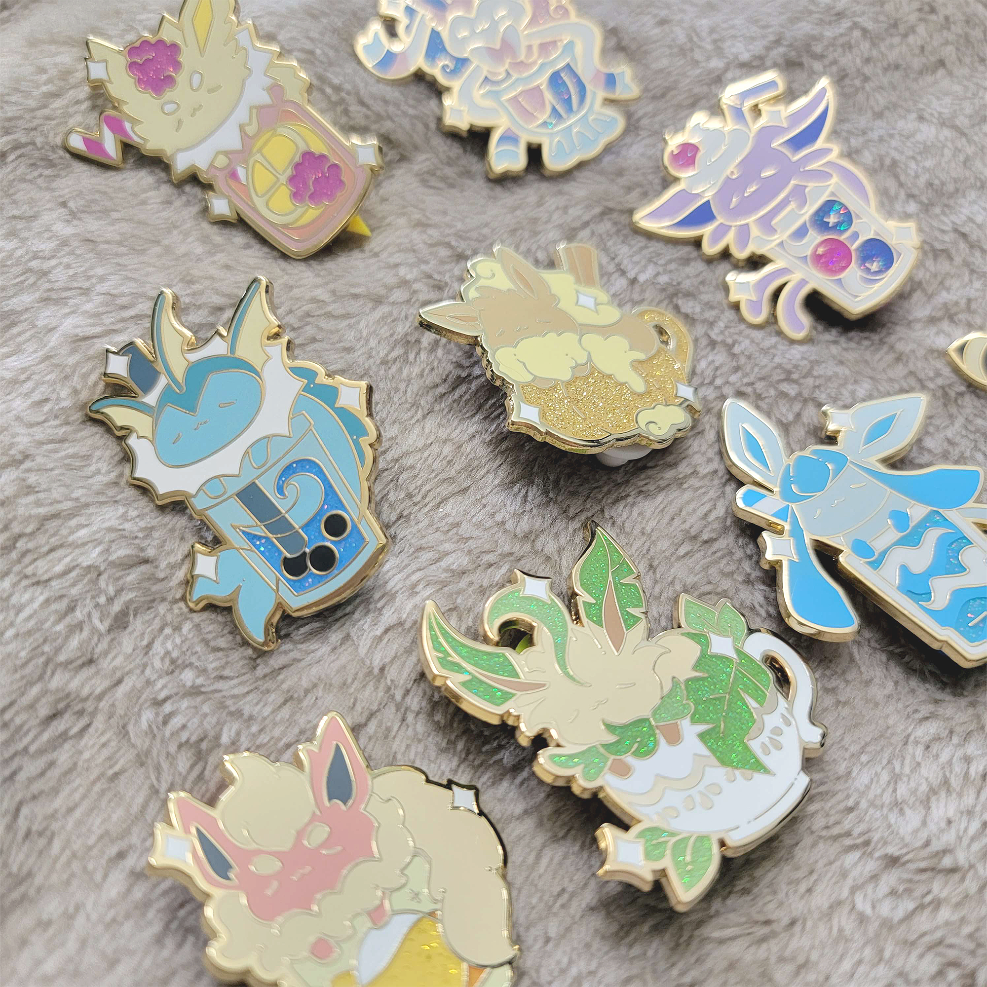 Xhilyn - Wholesale Lapel Pin/Button - Eeveelution Full Set Pins1