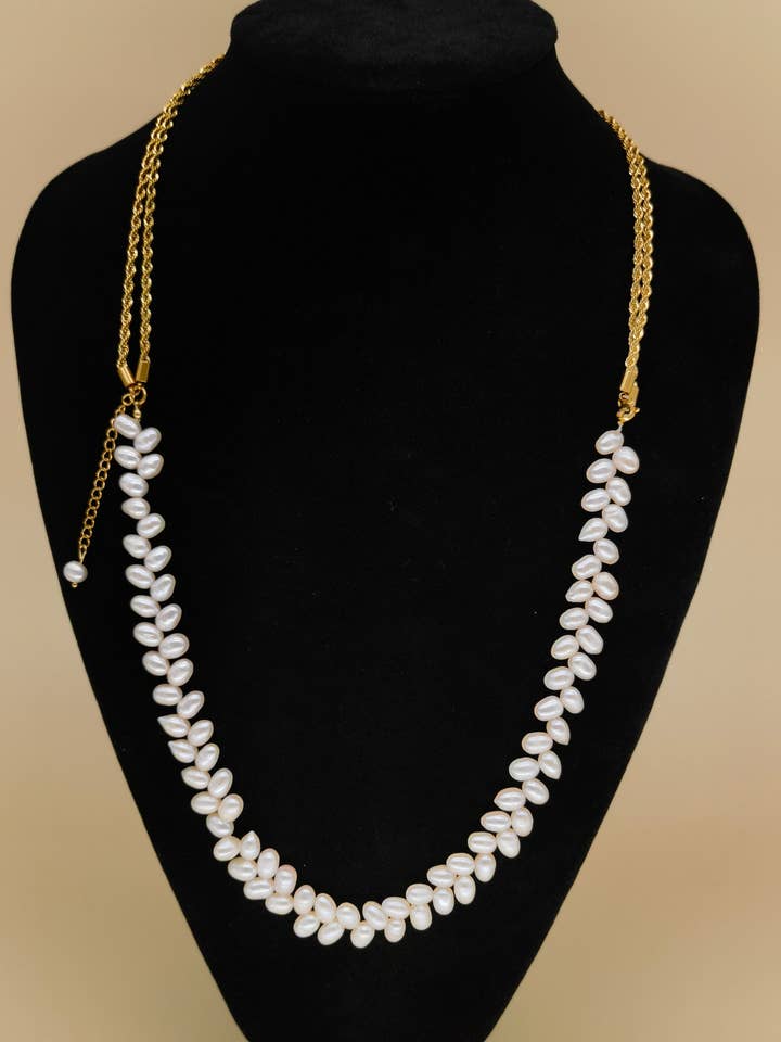 A2212ZSCS85616- Natural Pearl Three-layer Necklace for wholesale by MOREGLAM