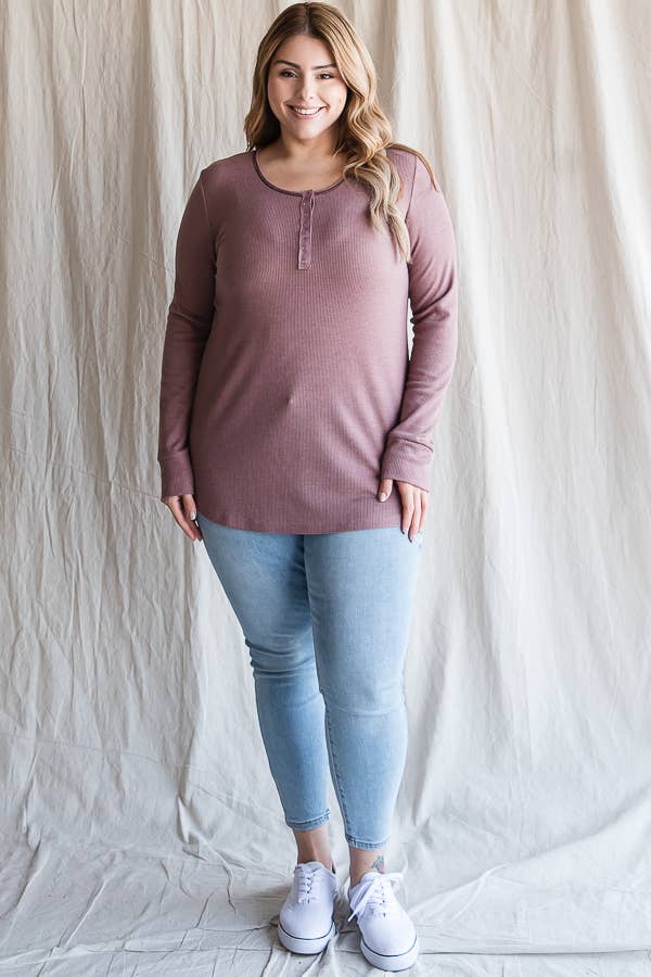 7th Ray - Vente Tunique – femme - [GRANDE TAILLE] Haut Tunique à Manches Longues avec Boutons-Pression T4275XL7