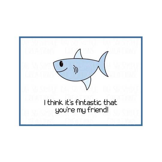 Fintastic Friend Mini Greeting Card for wholesale by Oh So Simple Creations