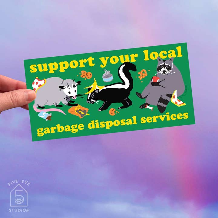 Garbage Disposal Services Bumper Sticker for wholesale by 5 Eye Studio