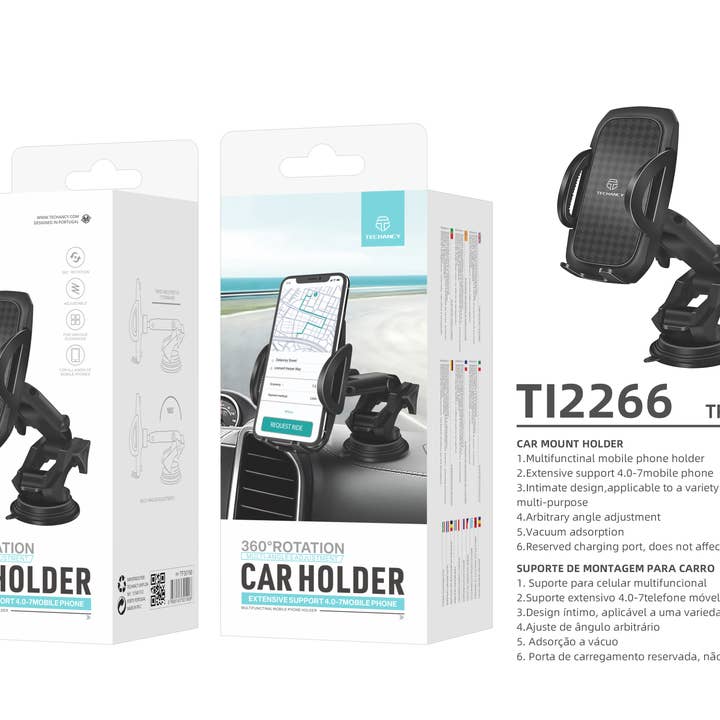TECHANCY - Wholesale Phone/Tablet Stand - TECHANCY Car Phone Holder Mount -Military-Grade Suction2