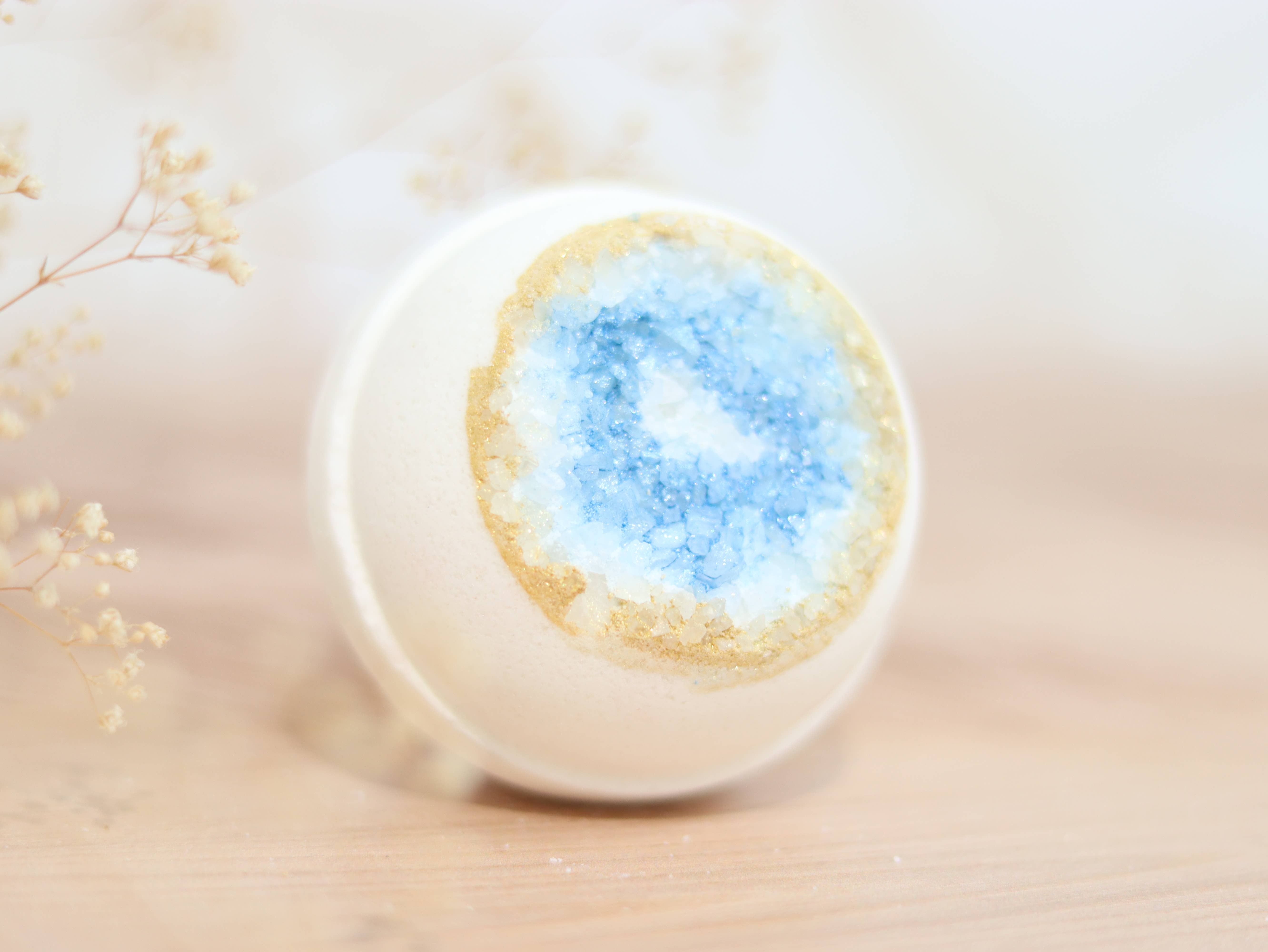 Sudsy Soap Works LLC - Wholesale Bath Bomb/Fizz - Aquamarine Geode Bath Bomb2