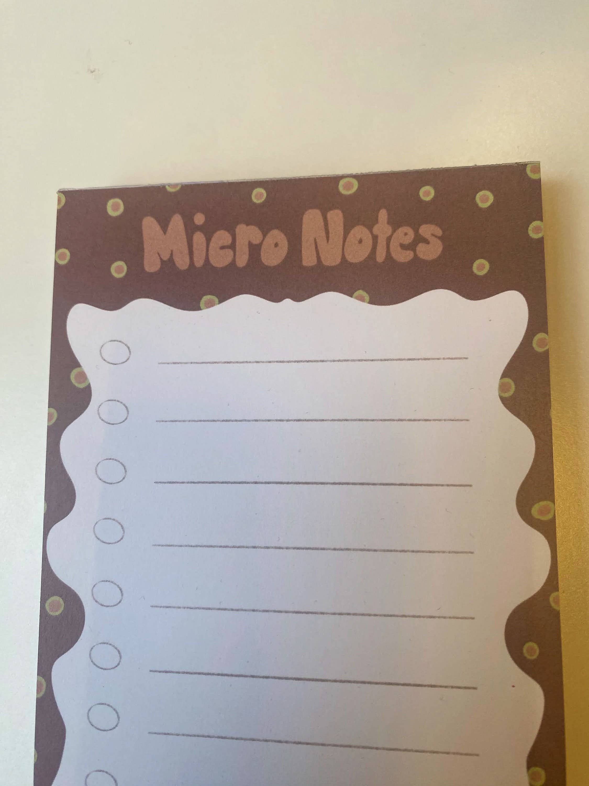 Moss and Piglets - Wholesale Notepad - Tardigrade Water Bear Friends To-do List Micro Notepad1