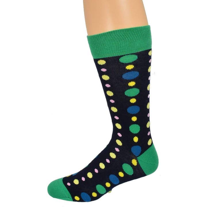 Wear Sierra - Wholesale Socks - Men's - Men's Colorful Crew Socks in Combed Cotton (3 Pair Pack)