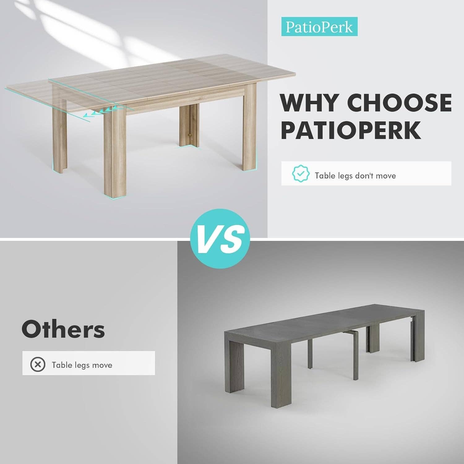 Oak Extendable Dining Table For Living Room And Kitchen for wholesale on Faire7