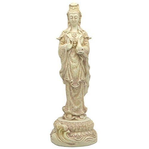 Buddha Groove – wholesale Decorative figurine – Kuan Yin Statue Holding a Vase, 12.25 Inches Tall2