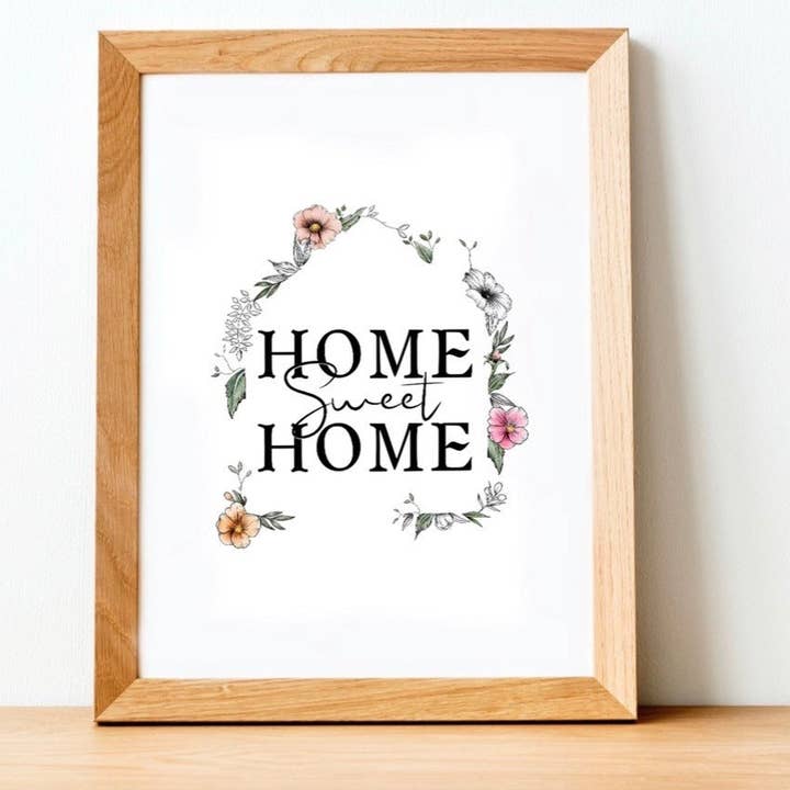 Home Sweet Home Print-Painting-House Warming Present for wholesale by Svhillustration