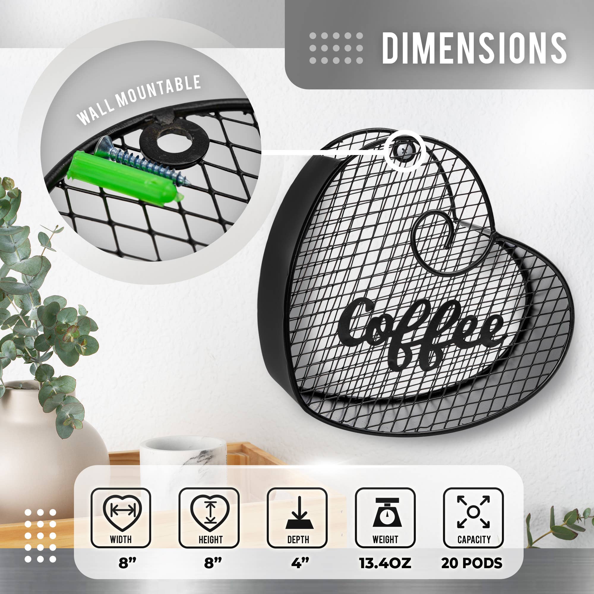 MADE EASY KIT - Wholesale Kitchen Storage/Organizer - Made Easy Kit Coffee Pod Organizer - Home Functional Décor3