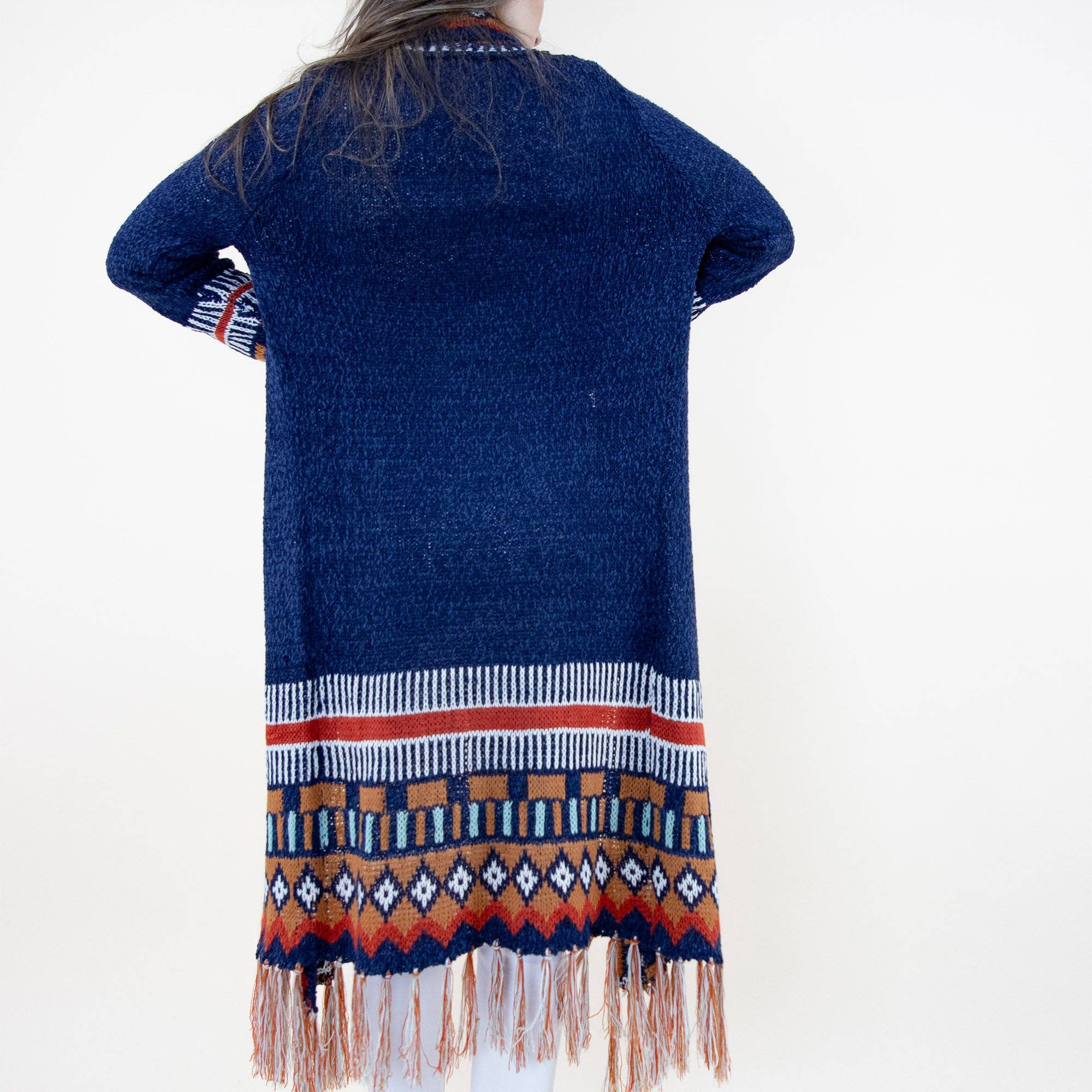 TAPA fashion - Wholesale Cardigan - Women's - Tirbal Fringed Long Cardigan FP64097.. (2PC)8