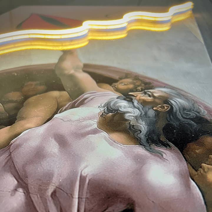 Amarelo Criação de Lábios de Adão | Arte de Parede em LED para venda a revendedores na Faire2