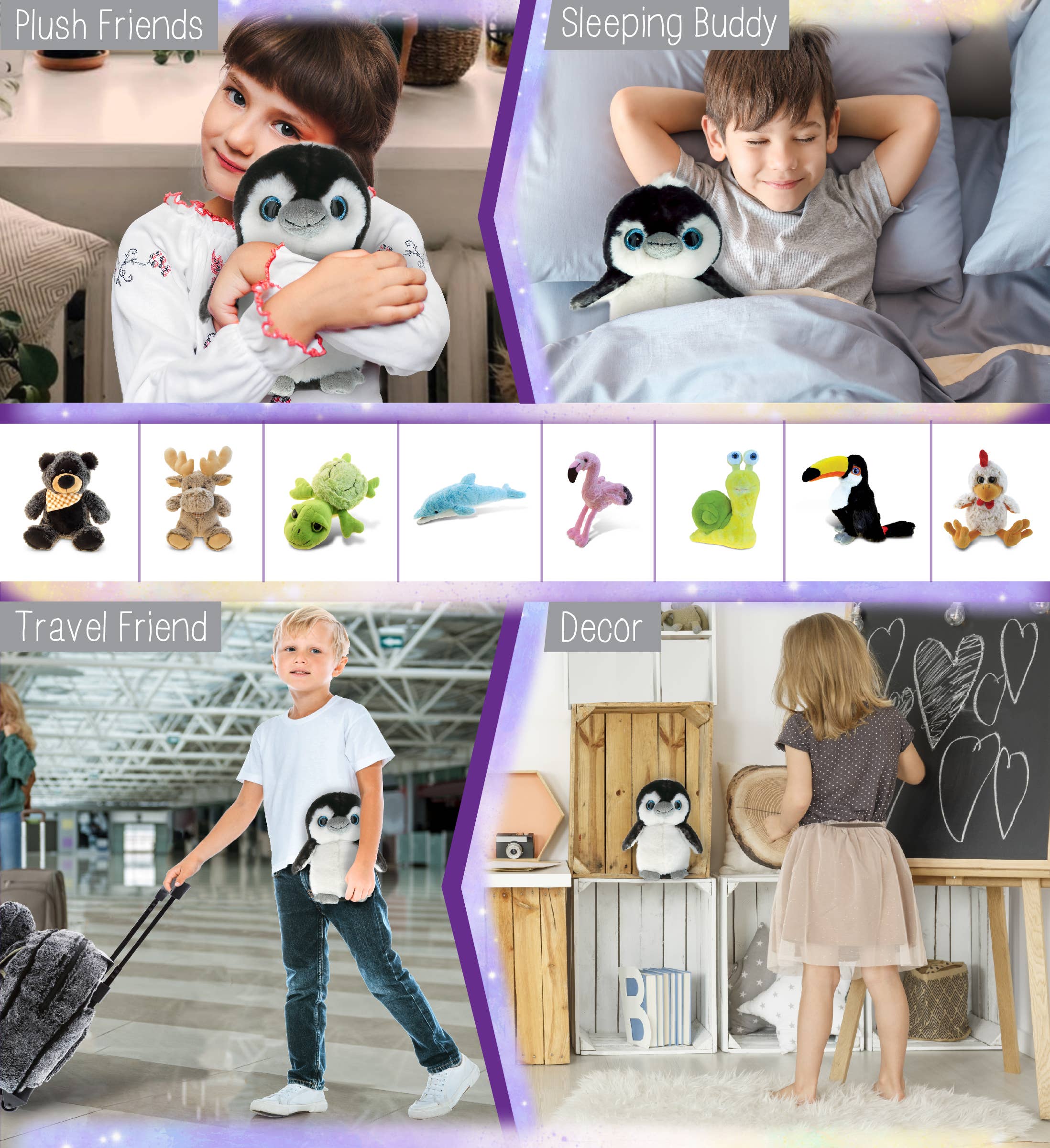 Cota Global – wholesale Stuffed/plush toy – Kids & baby – Super Soft Plush - Grey Penguin 9 Inch3
