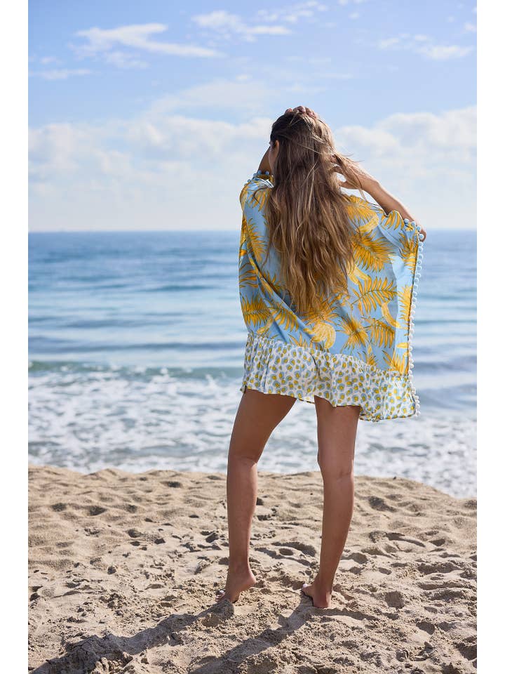 Ranee's - Vendita all'ingrosso Caftano - Donna - Kaftano corto con banane gialle4