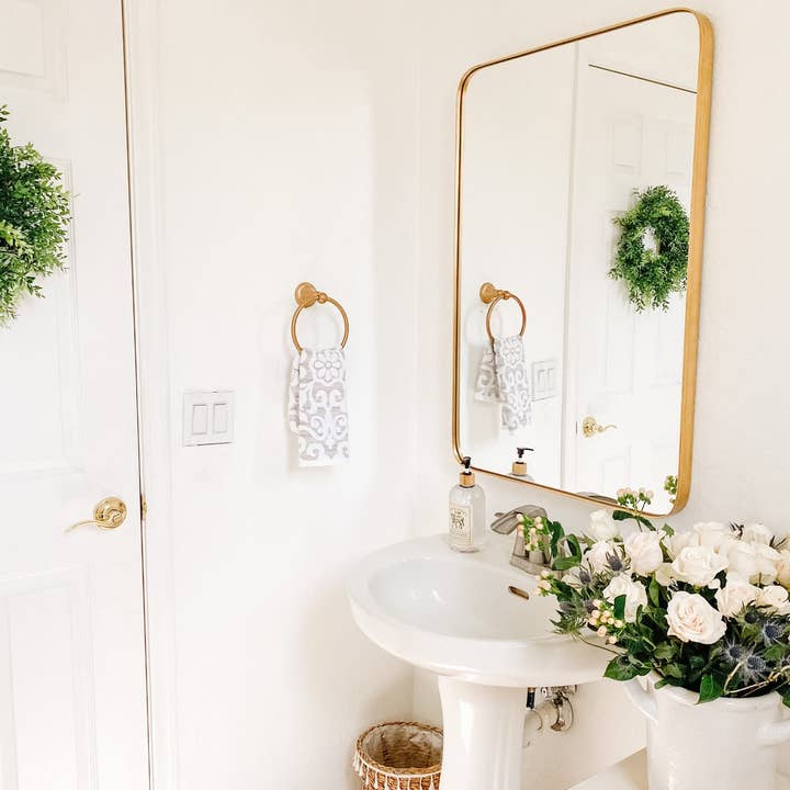 Frame My Mirror, LLC - Wholesale Wall Mirror - Highland Gold Rounded Corner Framed Mirror