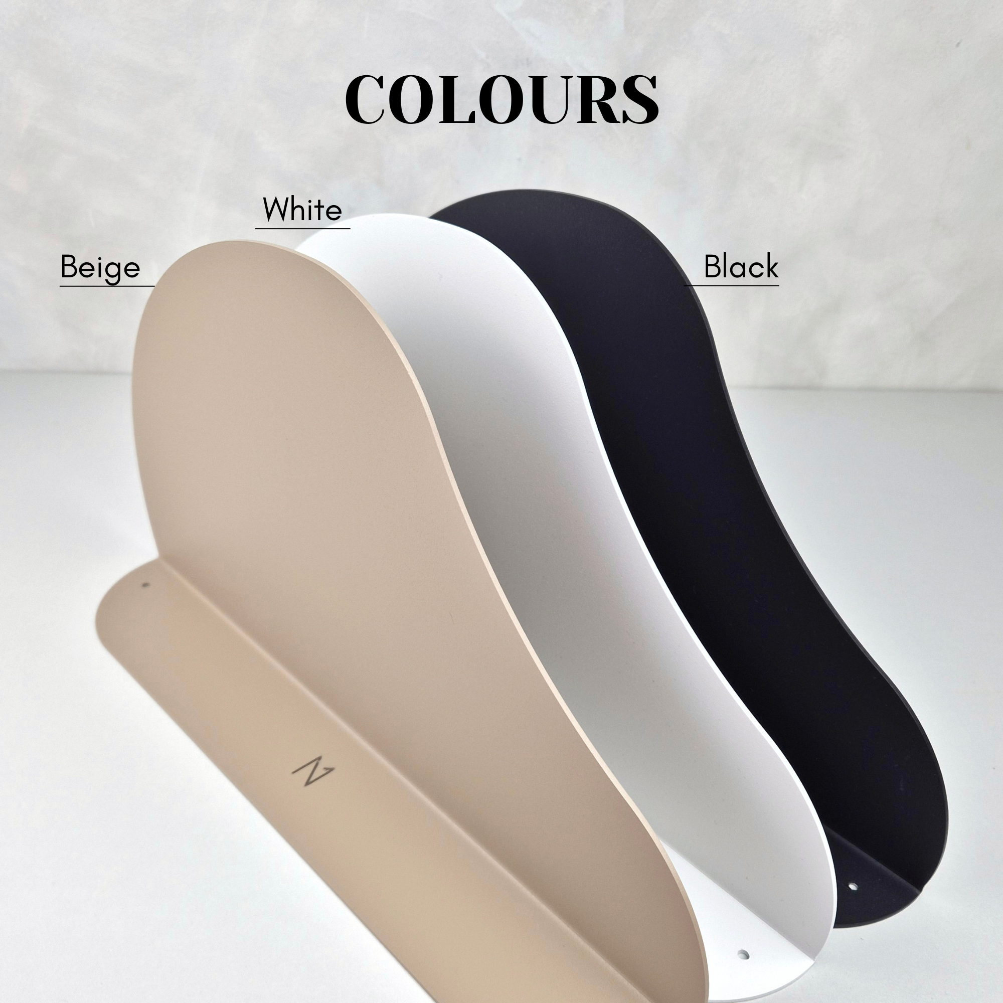 NAMUOS - Venta al por mayor Estante de pared - Estante de pared metálico MOSS I en blanco, negro o beige8