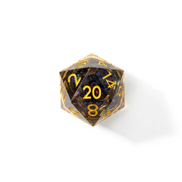 Tabletop Dominion Limited - Wholesale Dice - Watcher's Ring | 33mm D20 Dice | Oversized Moving Eye Liquid