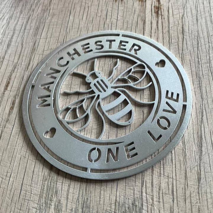 One Love Manchester Coaster for wholesale by Wall Art Collective / Manchester Bee Collective.