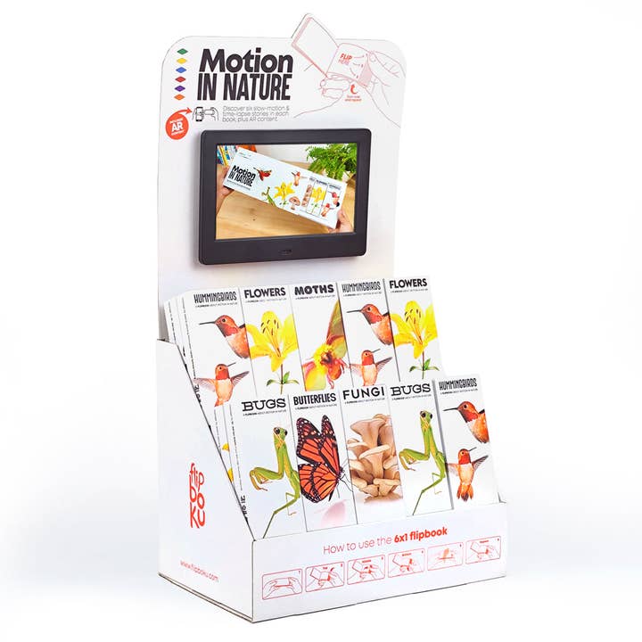 Kit de démarrage Motion in Nature avec présentoir pour la vente par Flipboku - No duties to USA