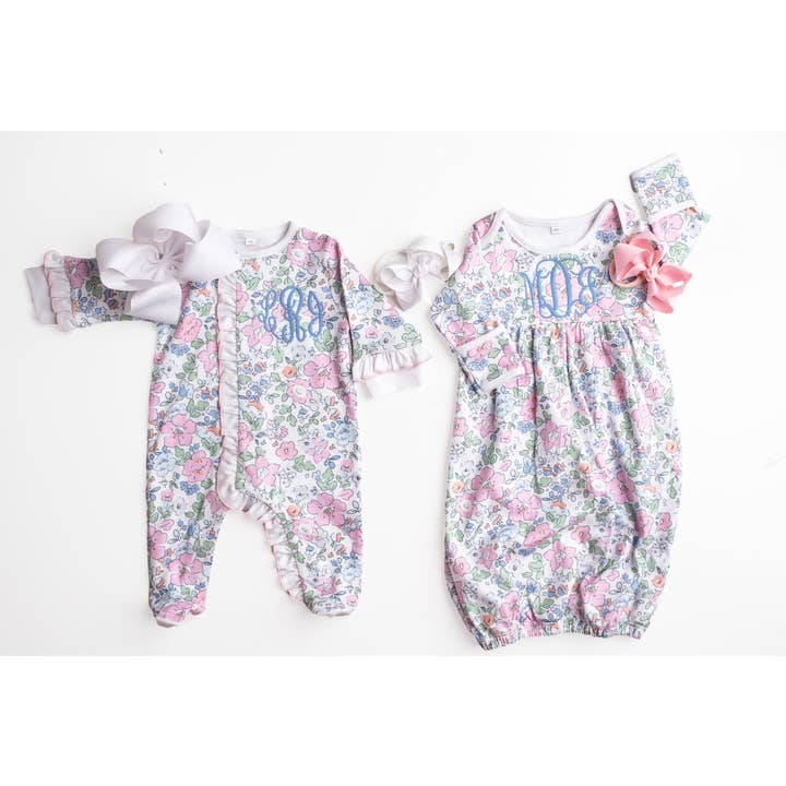 SK Blanks - Wholesale Jumpsuit - Baby - Floral Footie or Gown3