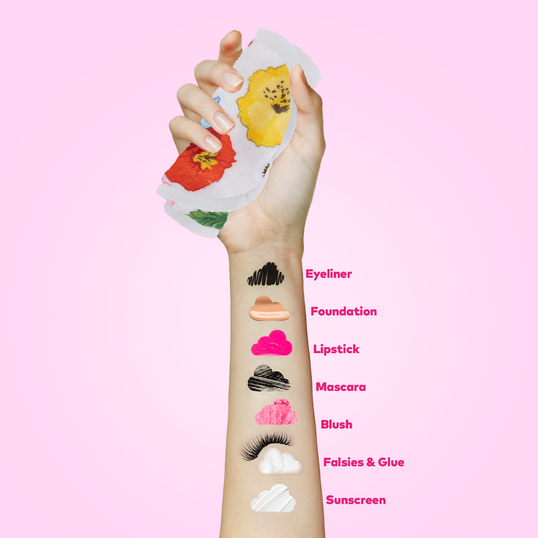 The Original MakeUp Eraser – wholesale Sminkborttagning – Wildflower Mini PRO Makeup-suddgummi3