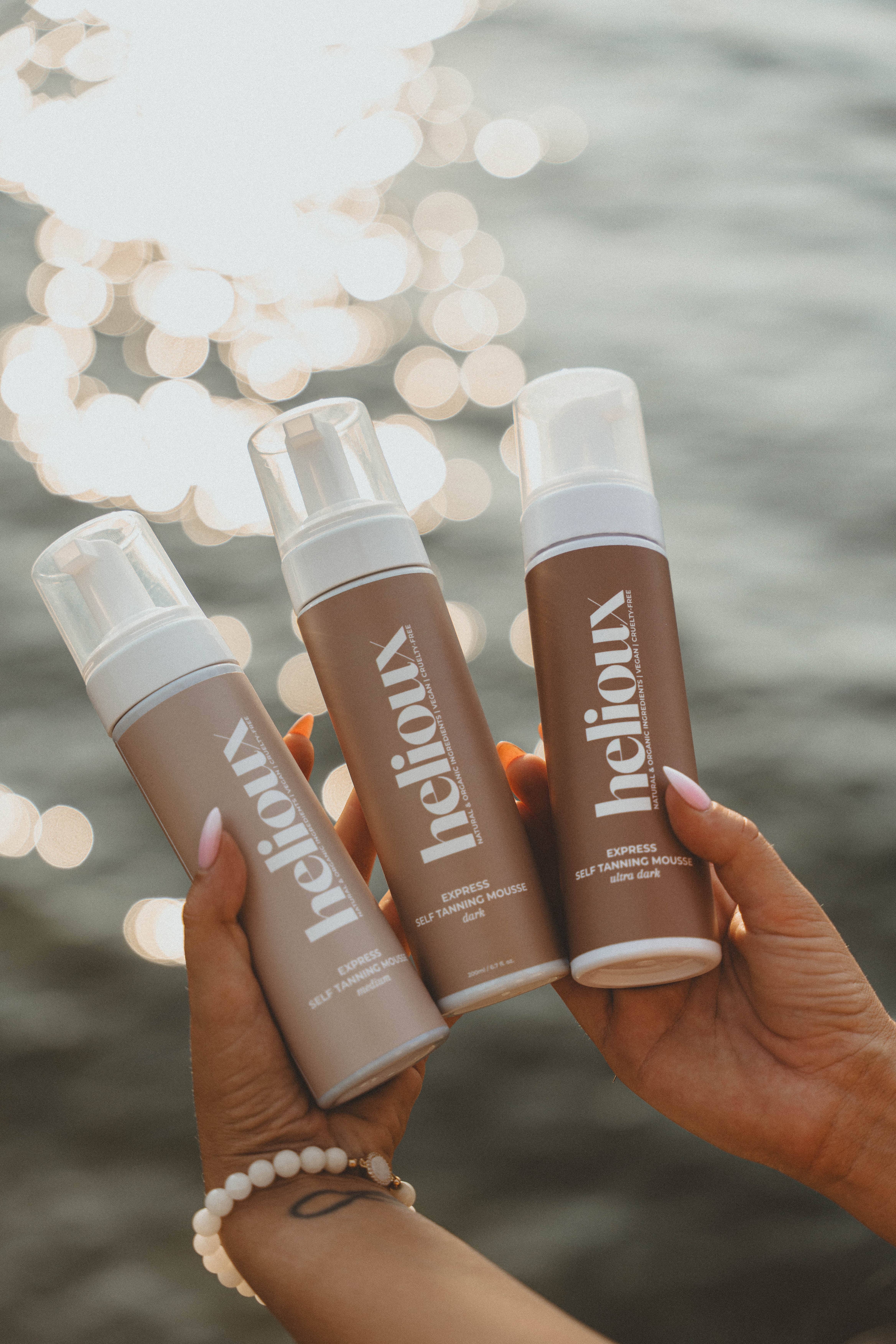 HELIOUX BEAUTY – Engroshandel Selvbruner – Selvbruner mousse 1-3 timers ekspres | Mørk2