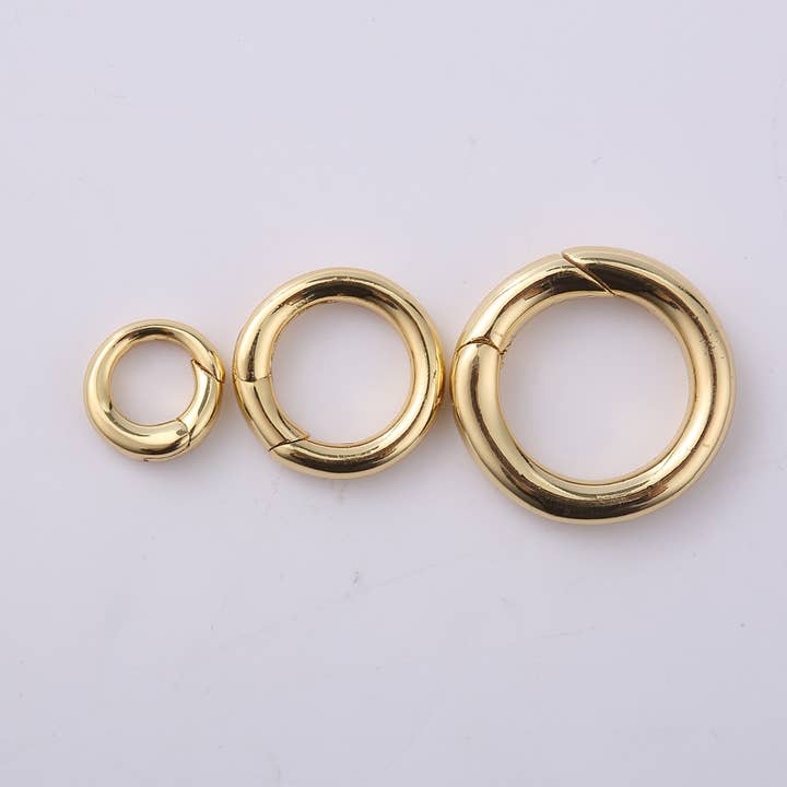 Beads Creation - Wholesale Band/stacked ring - Gold Filled Spring Gate Ring, Pull Gate Ring, CL5570
