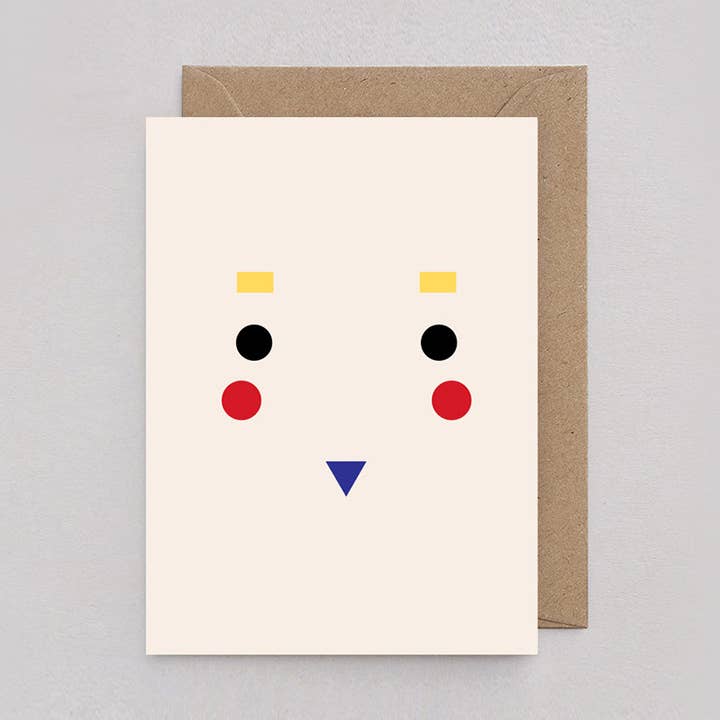 Mini Primary Cards - Happy Face for wholesale by Amaretti Design