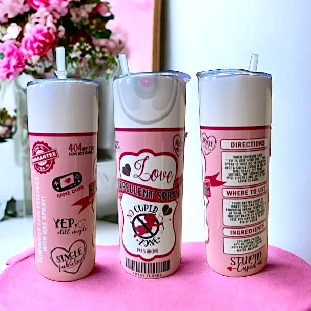 4-Pack Love Repellent Valentine's Spray Tumblers for wholesale by Lasting Impressions CT