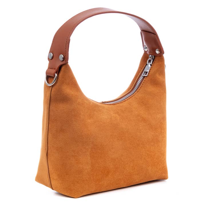 FIRENZE ARTEGIANI - Vendita all'ingrosso Tracolla - Donna - Atina borsa a tracolla in vera pelle scamosciata.7