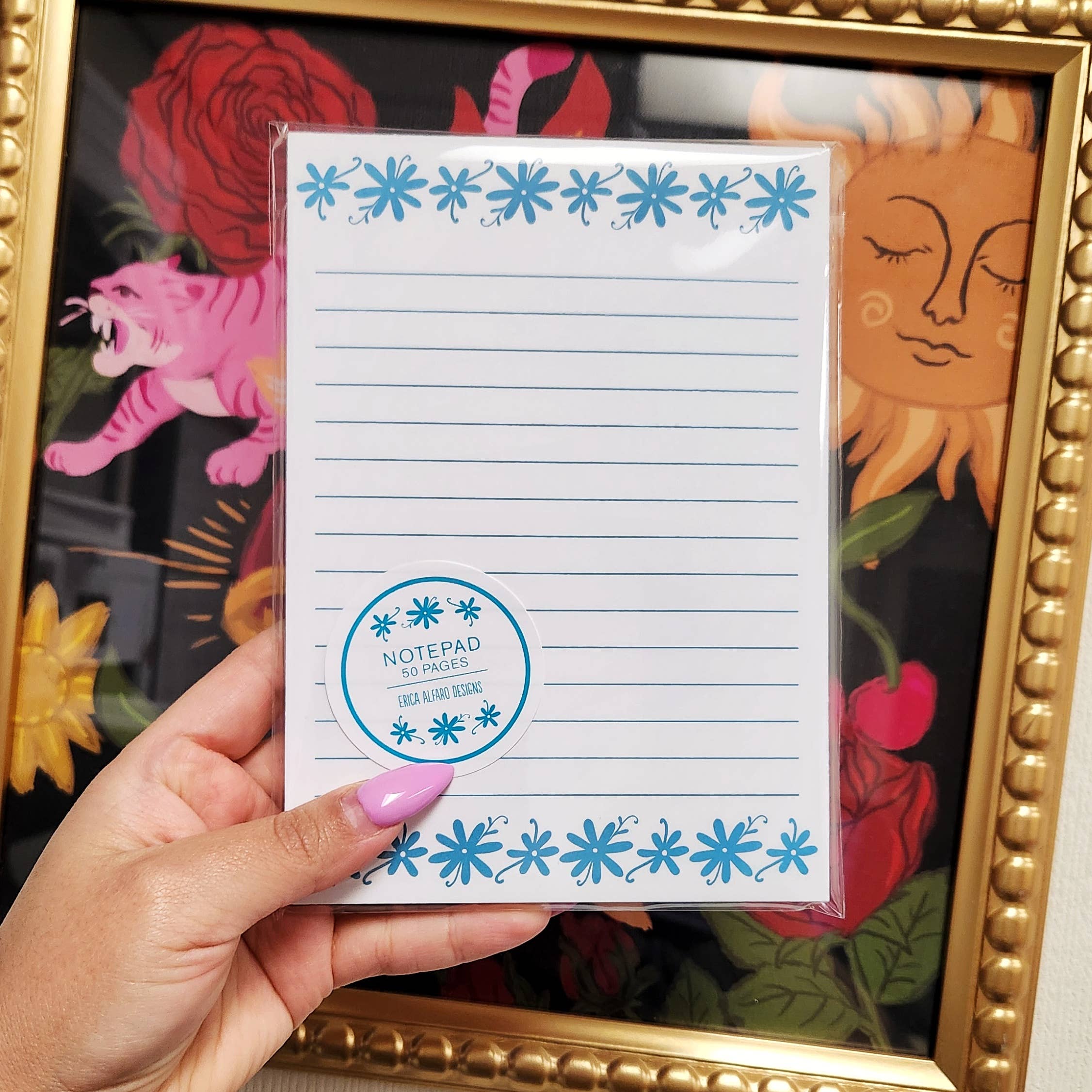Erica Alfaro Designs - Wholesale Notepad - Las Flores 5X7 Notepad0
