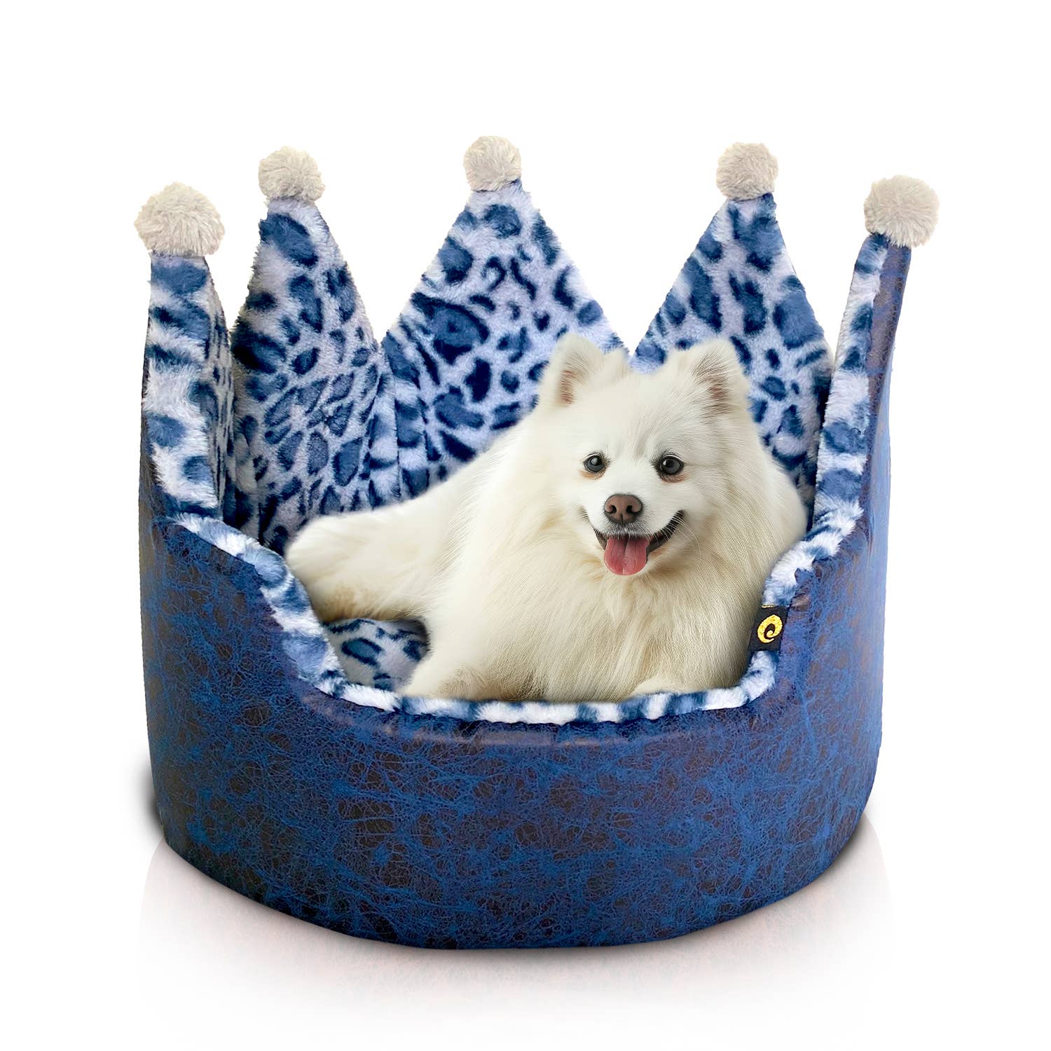 Precious Tails - Wholesale Pet Bed - Cat/Dog - Precious Tails Leopard Print Crown Pet Bed0