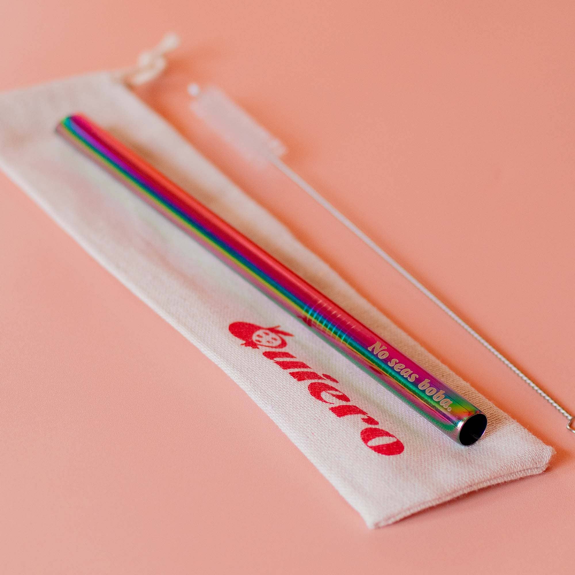 Quiero Prints - Wholesale Drinking Straw - No Seas Boba Metal Straw2