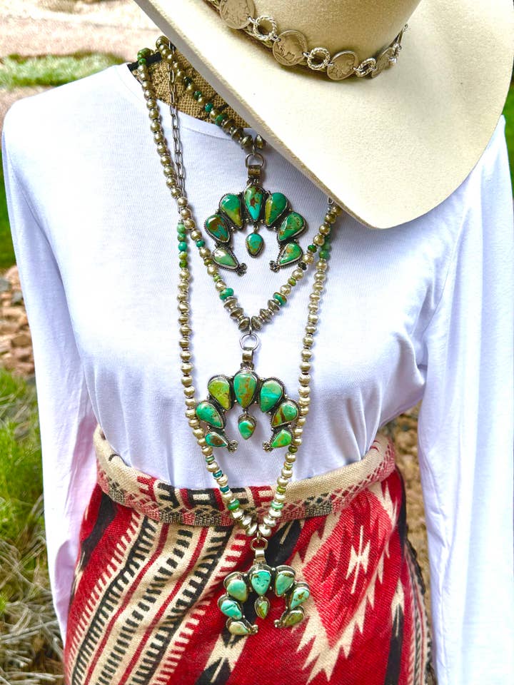 Adjustable Naja and Turquoise Necklace for wholesale by Fleurdesignz Western Jewelry