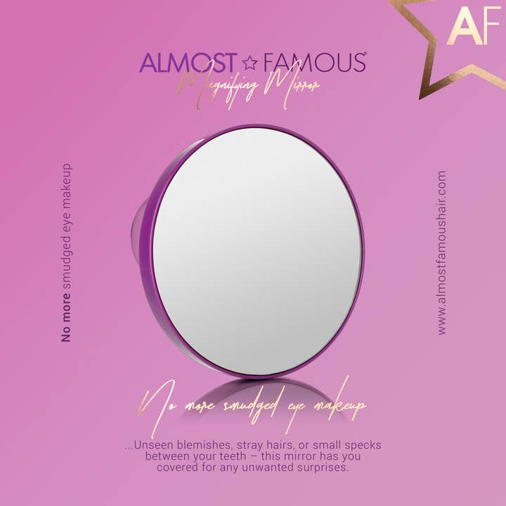 Almost Famous - Wholesale Vanity Mirror - 15X Vanity Mirror with Suction Lock