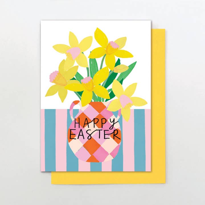 GA06 - Vase of Daffodils for wholesale by Stop the Clock Design