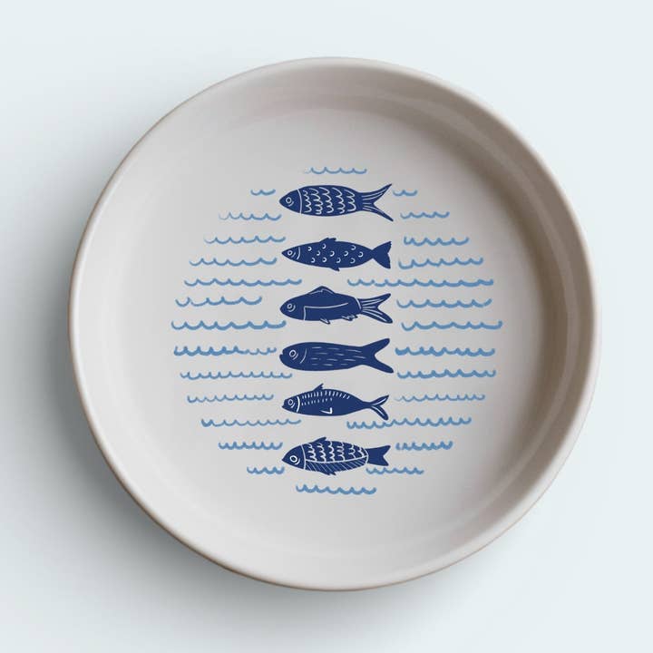 Sovende Bjorn - Wholesale Dinner Plate - Thou shalt have a fishy ceramic plate0