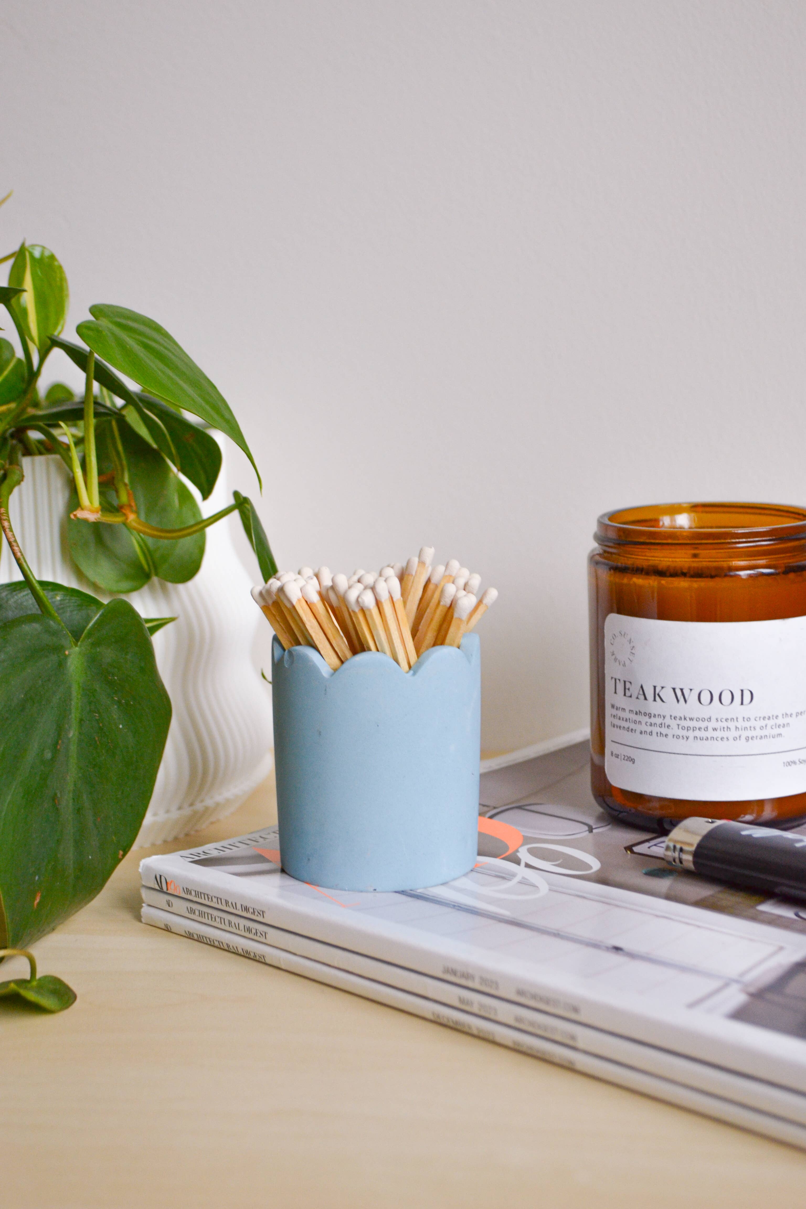 LindaMakess - Wholesale Match Holder - Scallop Match Pot with Match striker6