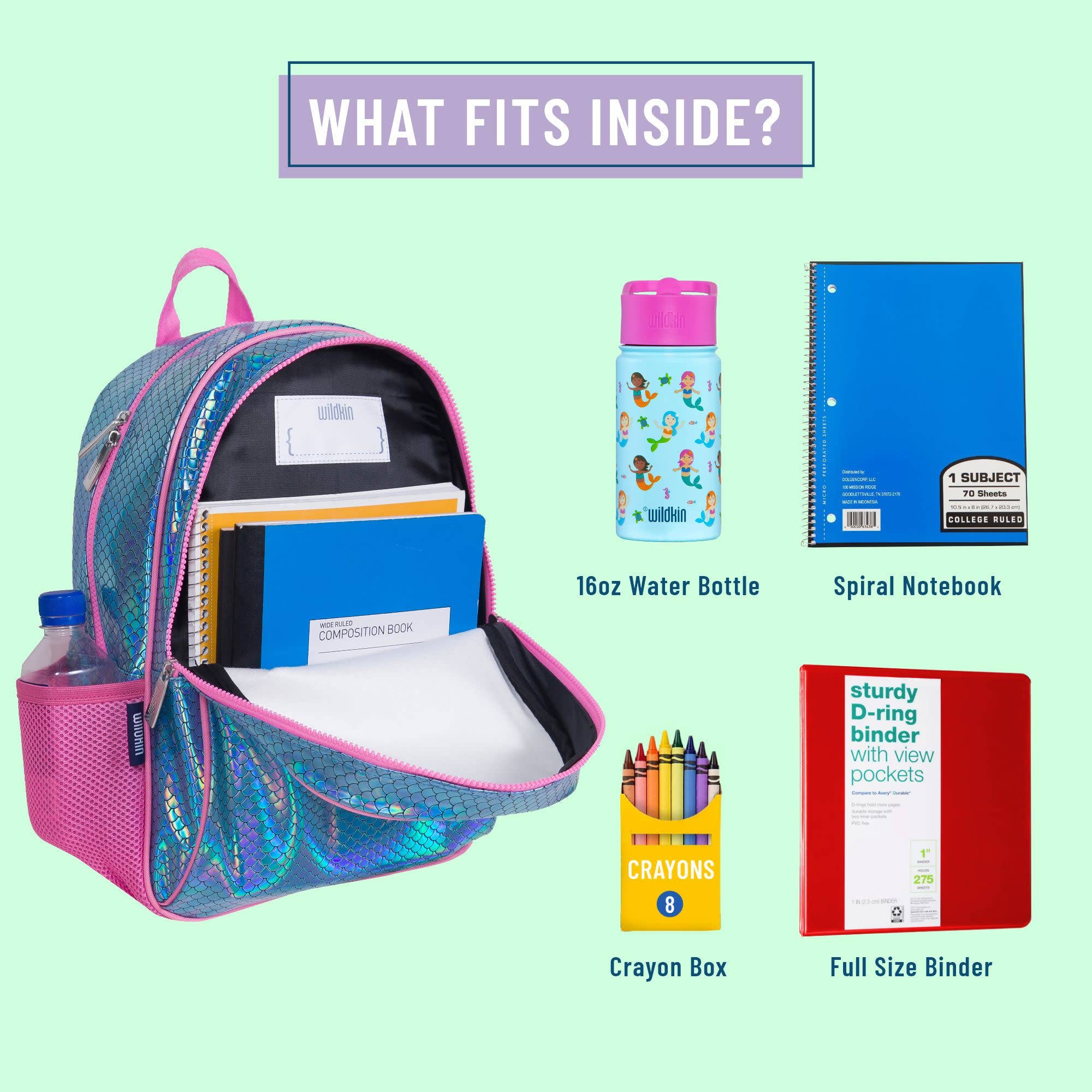 Wildkin - Wholesale Backpack - Kids - Mermaid Scales Backpack - 15 Inch3