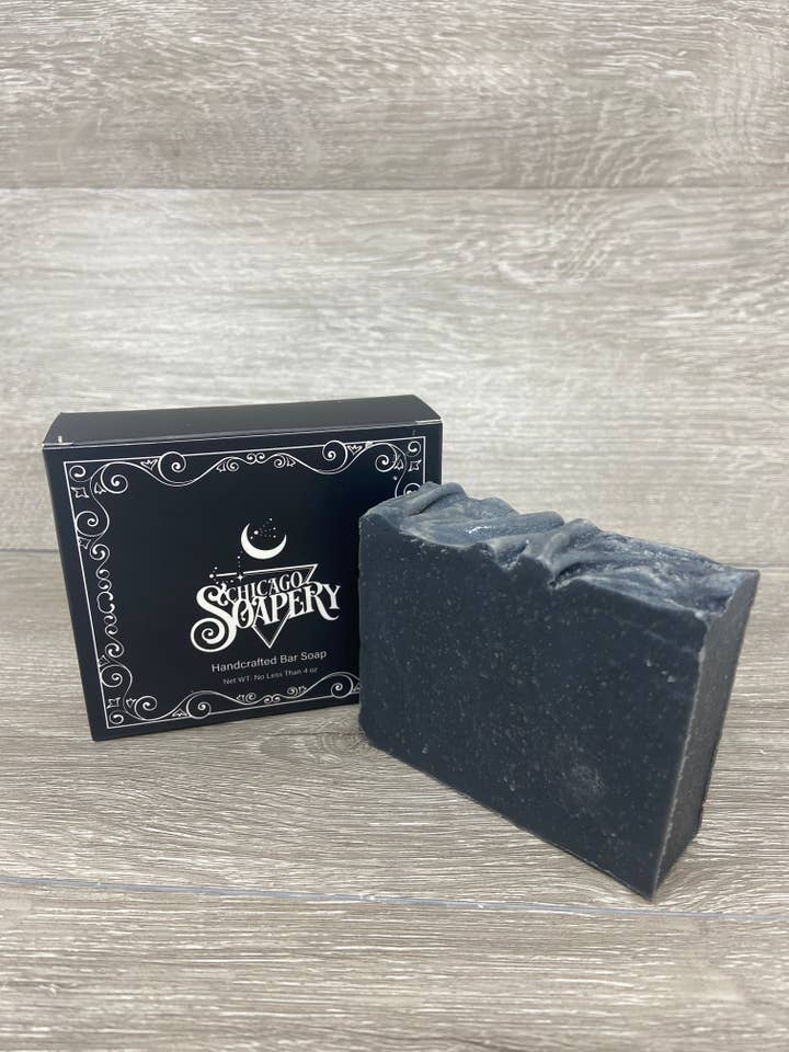 Activated Charcoal & Coconut Milk (face & body) Essential Oil Soap (V) for wholesale by Chicago Soapery & Apothecary