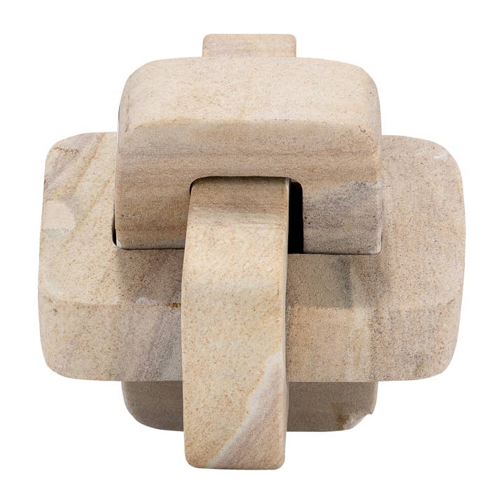 Sagebrook Home - Wholesale Decorative Tabletop Object - Decorative Sculpture - Brown Marble Interlocking Knot, 5 in.7