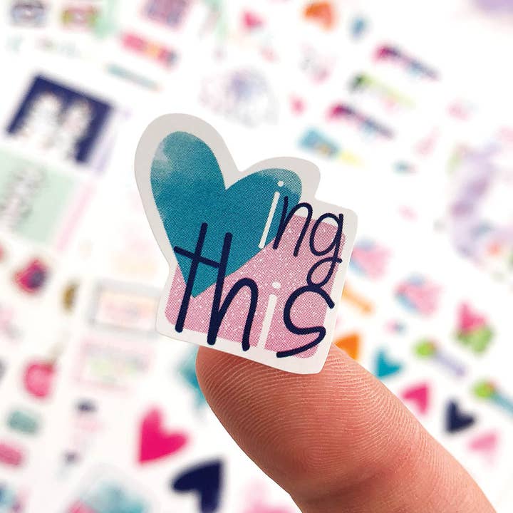 Denise Albright® - Wholesale Sticker - Grateful Heart Stickers for Journaling | Pack of 68