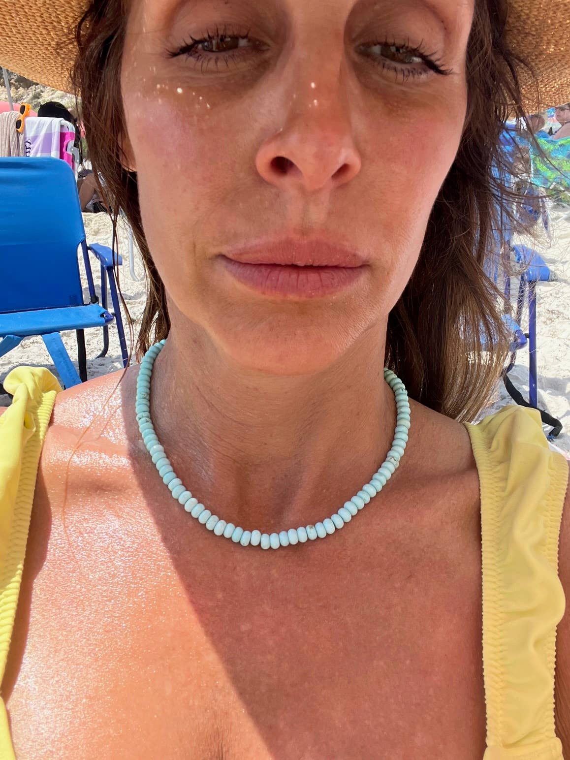 Sonya Renee Jewelry - Wholesale Beaded/Pearl Necklace - Lilly Gemstone Bead Necklace multi-color 8mm opals jade 62