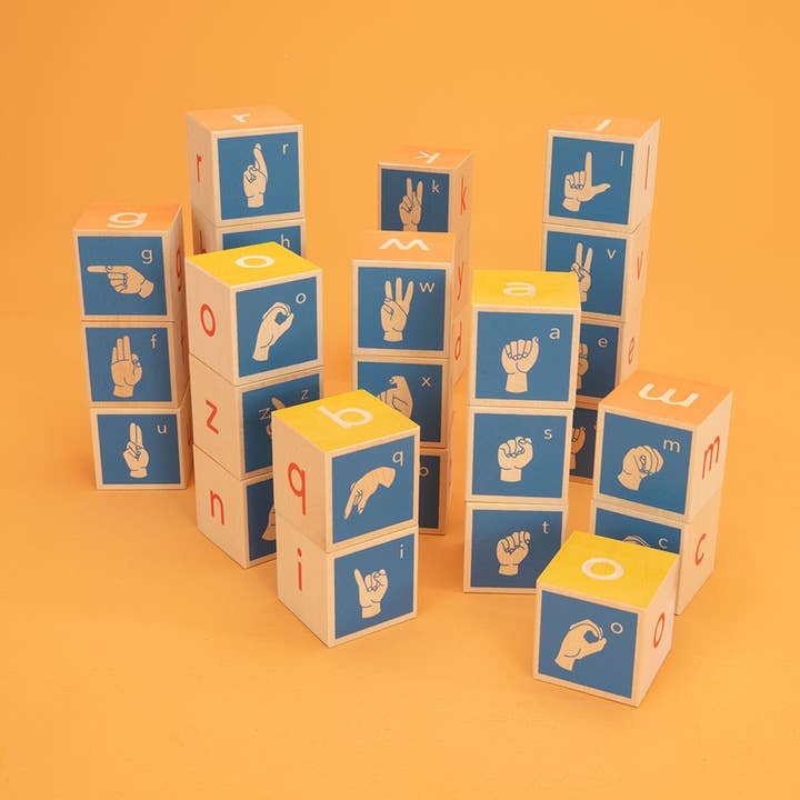 Uncle Goose American Sign Language Blocks for wholesale by Uncle Goose